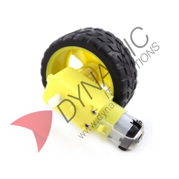 DC Car Motor With Supporting Wheel