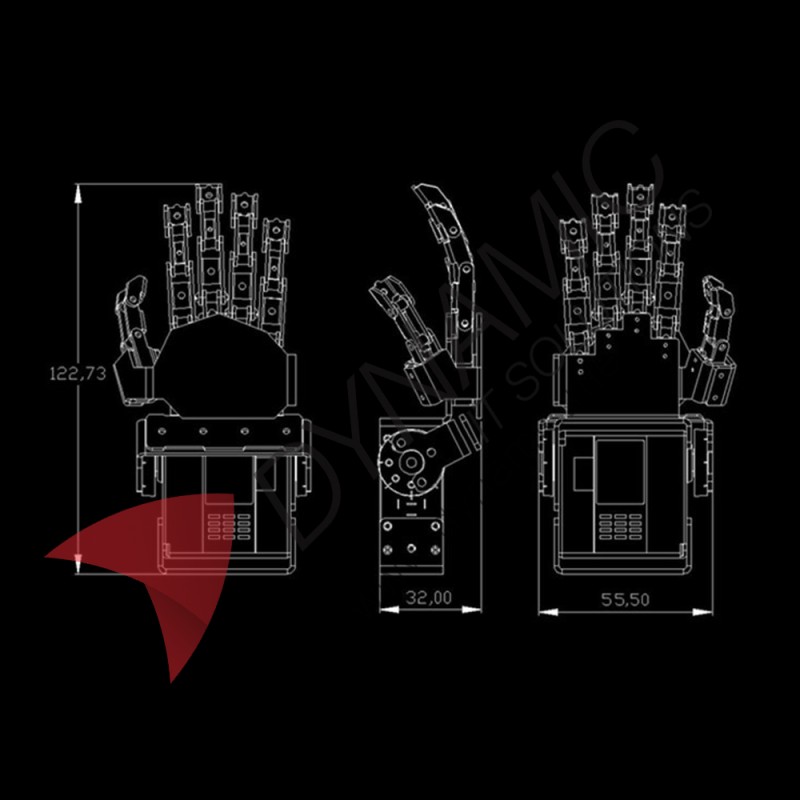 Robot Hand Five Fingers Metal Manipulator Arm Robot Hand Five Fingers Metal Manipulator Arm
