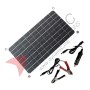 Flexible Solar Panel 20W for Camping (Dual USB, Type-C, Alligator)