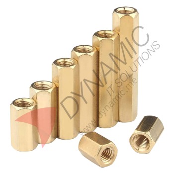 Hexagonal Stud Spacer Hollow Pillars Female-Female