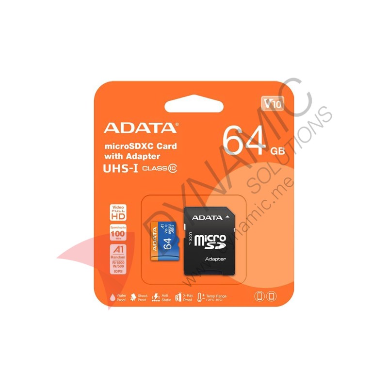 Adata microSDXC 64GB (UHS-I Class 10 V10)