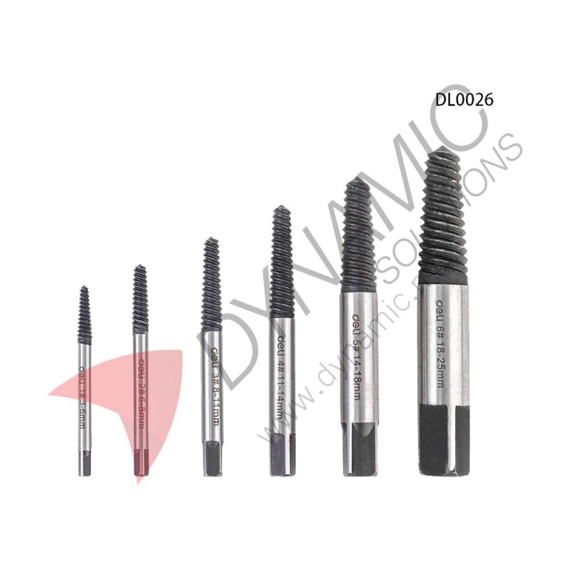 Deli Screw Extractor Damaged (6pcs)