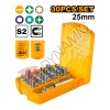 Ingco Screwdriver Bits Set 30 Pcs AKSD08301