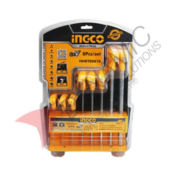 Ingco T-Handle Hex Key 8Pcs Set 80818