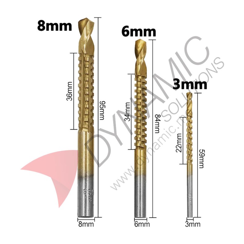 Step Drill Bit Saw Set Titanium Milling Cutter (7pcs)