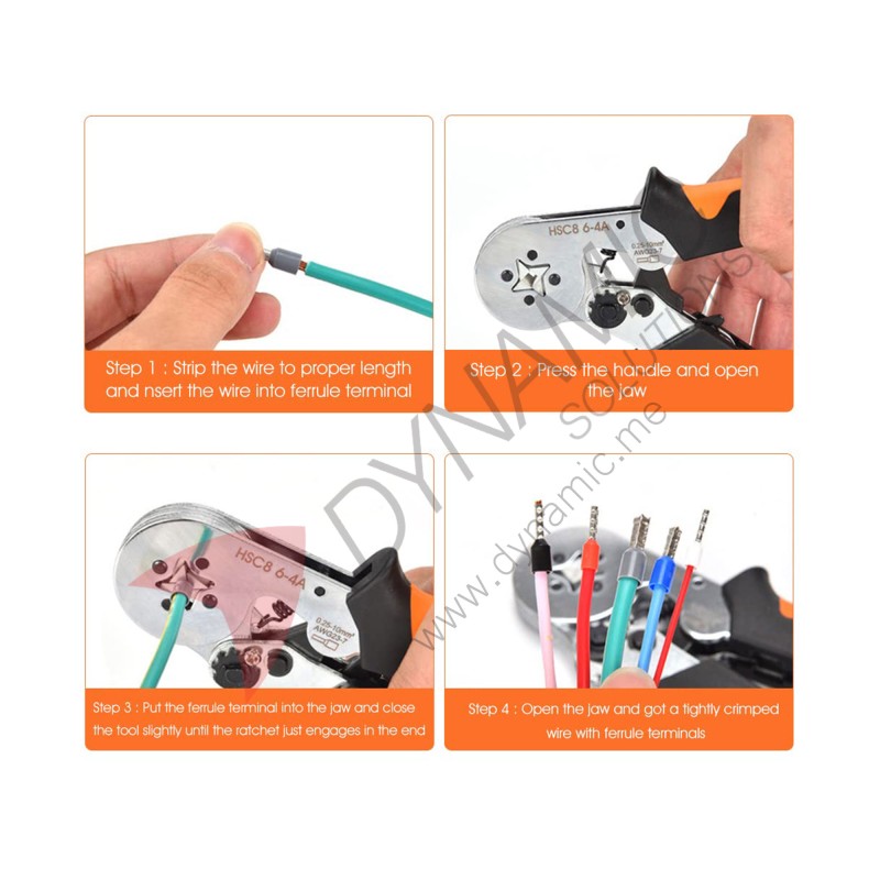 Ferrule Crimping Tool Kit HSC8 6-4 with 2000pcs Ferrule Crimping Tool Kit HSC8 6-4 with 2000pcs
