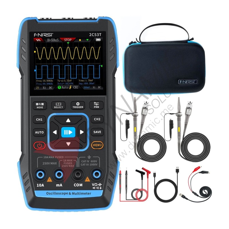FNIRSI 3in1 Oscilloscope Multimeter Signal Generator 2C53T